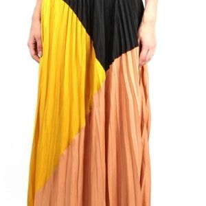 Ulla Johnson Black and Yellow Bubble Skirt